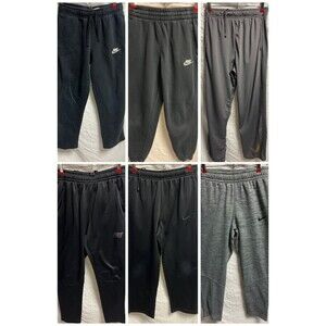 Nike Boys Pants Lot 6 Dri-Fit Therma-Fit Joggers Sweatpants Size L